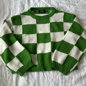 green checkered sweater from cider